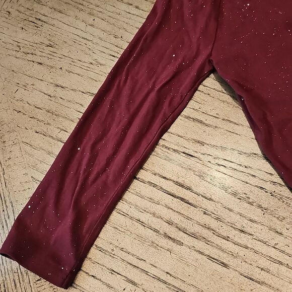 Sparkley Burgendy Lomg Sleeve Top Size 5T - Picture 4 of 10